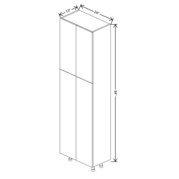 Fabuwood Ovela Tuscany Antracita 24″ W X 84″ H X 13″ D Double Door Pantry Cabinet