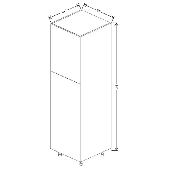 Fabuwood Ovela Tuscany Antracita 24″ W X 84″ H X 24″ D Single Door Pantry Cabinet