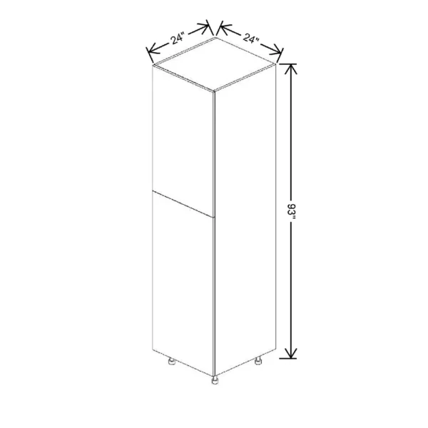 Fabuwood Ovela Tuscany Antracita 24″ W X 93″ H X 24″ D Single Door Pantry Cabinet