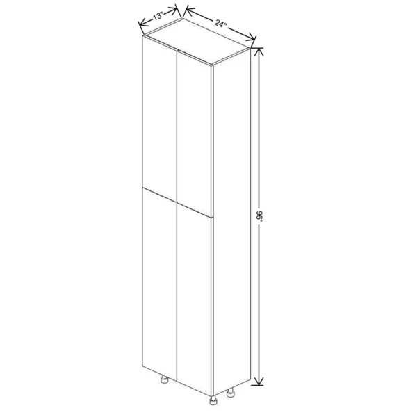 Fabuwood Ovela Tuscany Antracita 24″ W X 96″ H X 13″ D Double Door Pantry Cabinet