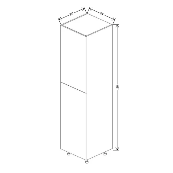 Fabuwood Ovela Tuscany Antracita 24″ W X 96″ H X 24″ D Single Door Pantry Cabinet