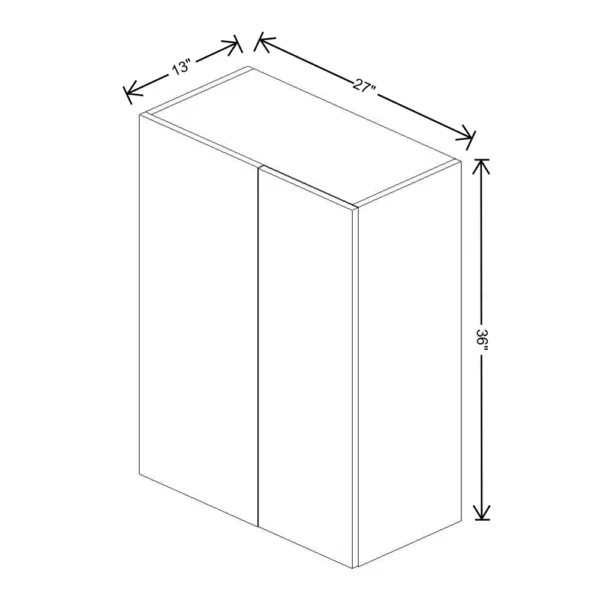 Fabuwood Ovela Tuscany Antracita 27″ W X 36″ H X 13″ D Single Door Blind Corner Wall Cabinet