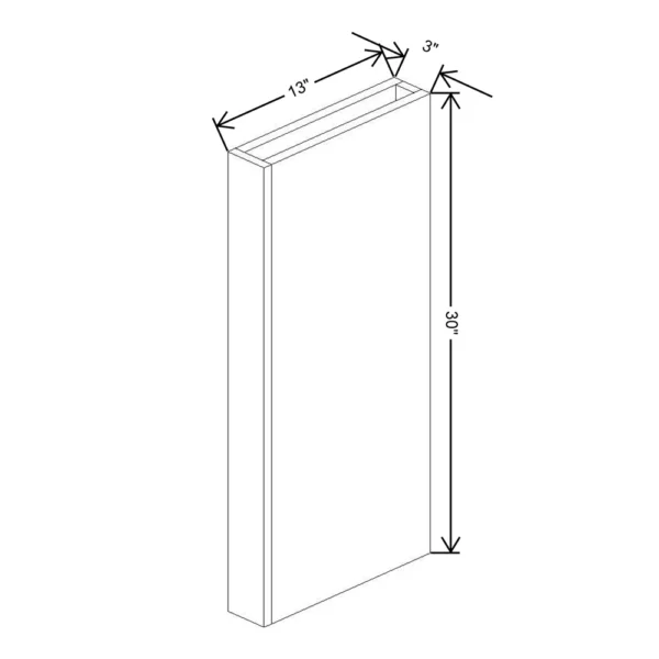 Fabuwood Ovela Tuscany Antracita 3″ W X 30″ H X 13 7/8″ D Wall Column