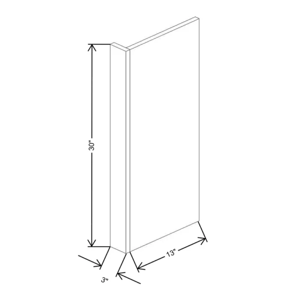 Fabuwood Ovela Tuscany Antracita 3″ W X 30″ H X 13 7/8″ D Wall End Panel