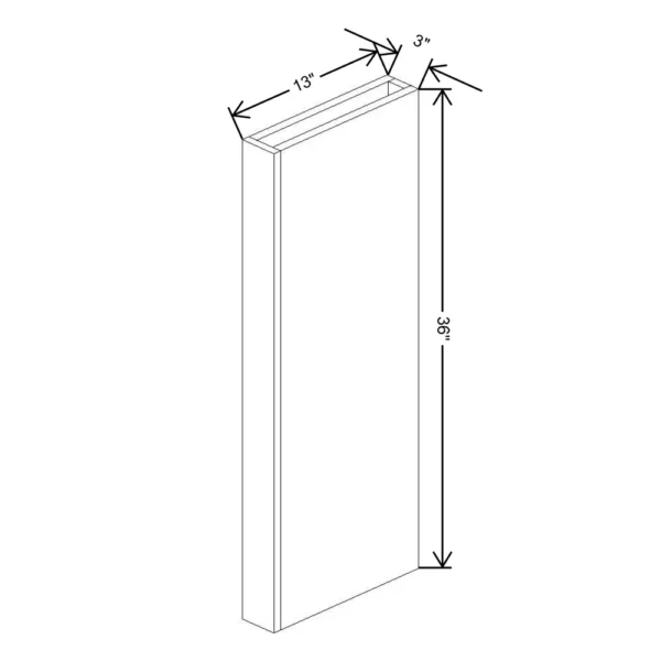 Fabuwood Ovela Tuscany Antracita 3″ W X 36″ H X 13 7/8″ D Wall Column