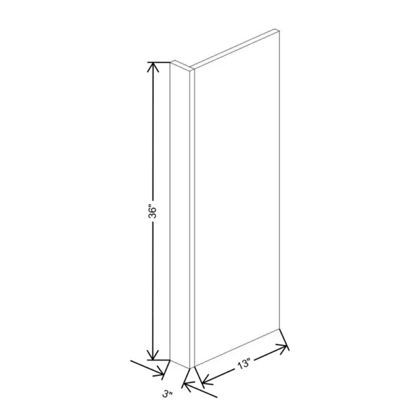 Fabuwood Ovela Tuscany Antracita 3″ W X 36″ H X 13 7/8″ D Wall End Panel