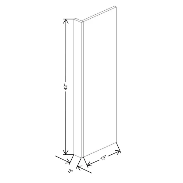 Fabuwood Ovela Tuscany Antracita 3″ W X 42″ H X 13 7/8″ D Wall End Panel