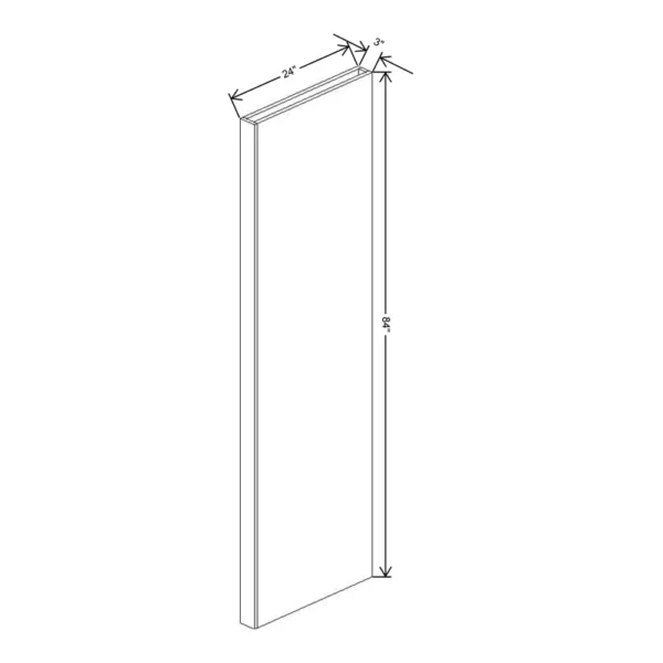 Fabuwood Ovela Tuscany Antracita 3″ W X 84″ H X 24″ D Tall Column