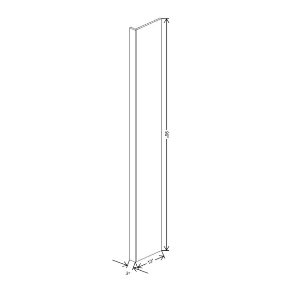 Fabuwood Ovela Tuscany Antracita 3″ W X 96″ H X 13″ D Refrigerator End Panel