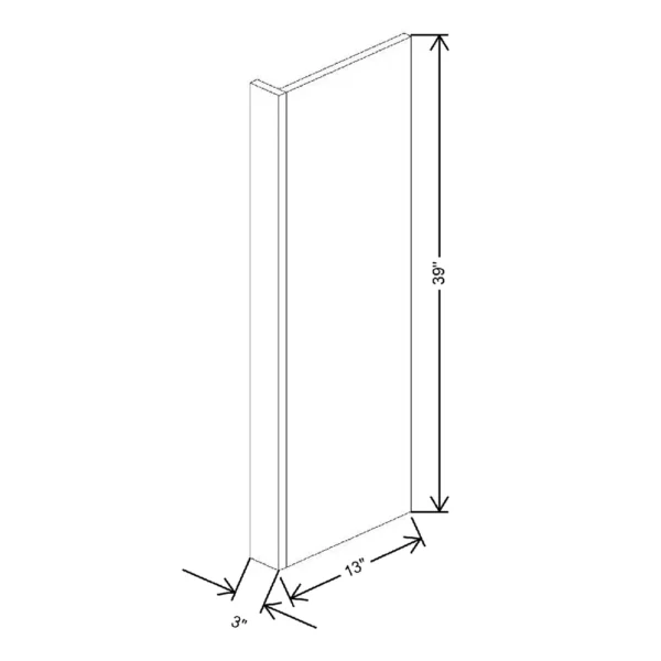 Fabuwood Ovela Tuscany Antracita 3″ W x 39″ H x 13 7/8″ D Wall End Panel