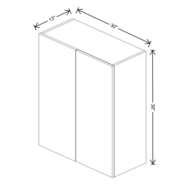 Fabuwood Ovela Tuscany Antracita 30″ W X 36″ H X 13″ D Single Door Blind Corner Wall Cabinet