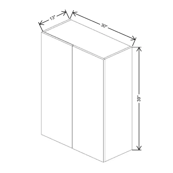 Fabuwood Ovela Tuscany Antracita 30″ W X 39″ H X 13″ D Single Door Blind Corner Wall Cabinet