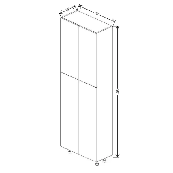 Fabuwood Ovela Tuscany Antracita 30″ W X 90″ H X 13″ D Double Door Pantry Cabinet