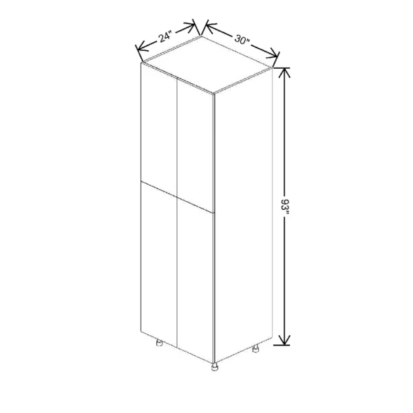 Fabuwood Ovela Tuscany Antracita 30″ W X 93″ H X 24″ D Double Door Pantry Cabinet