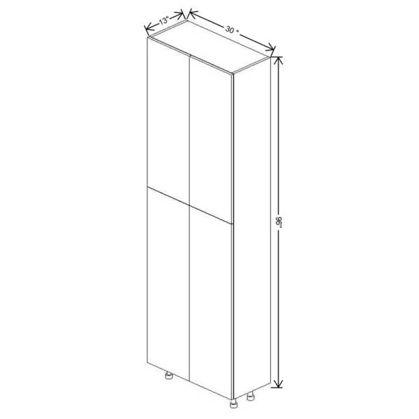 Fabuwood Ovela Tuscany Antracita 30″ W X 96″ H X 13″ D Double Door Pantry Cabinet