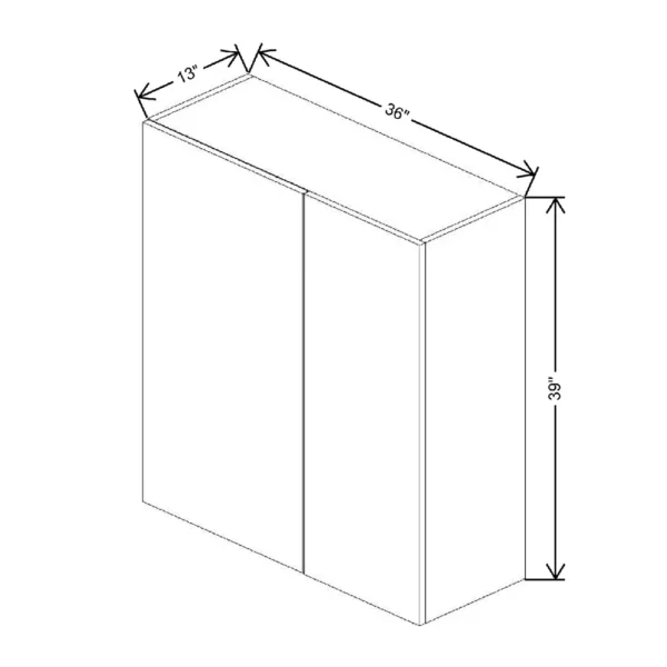 Fabuwood Ovela Tuscany Antracita 36″ W X 39″ H X 13″ D Single Door Blind Corner Wall Cabinet