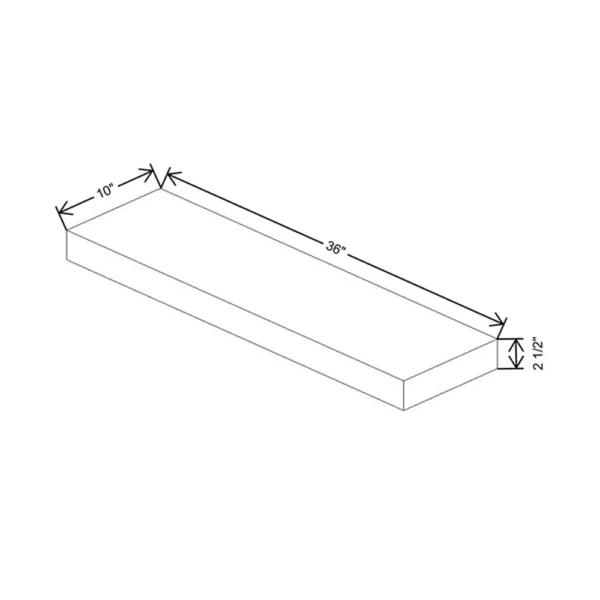 Fabuwood Ovela Tuscany Antracita 36″ W x 2 1/2″ H x 10″ D Timber Floating Shelf with LED