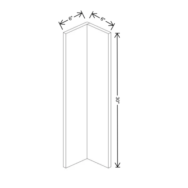 Fabuwood Ovela Tuscany Antracita 6″ W X 30″ H Corner Wall Filler