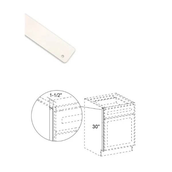 Fabuwood Ovela Tuscany Antracita Stainless Steel Heat Shield With Pre-Drilled Mounting Holes 1/16″ Thick Powder-Coated Steel (White)